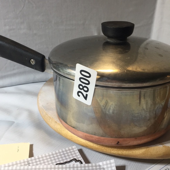 Vintage copper bottom stainless steel Paul Revere ware 2 quart saucepan - Picture 8 of 8